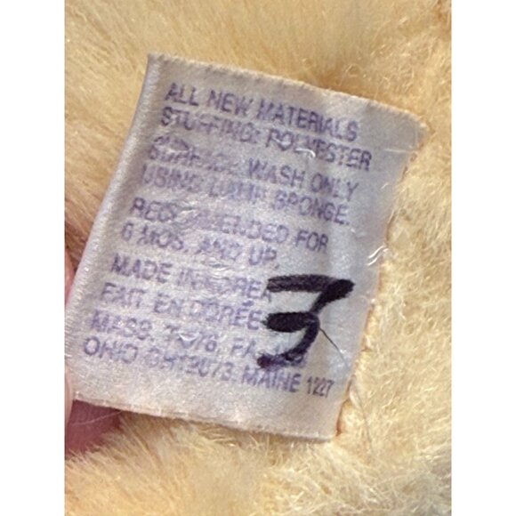 Crib Pals Vintage 1988 Yellow Wind up Musical Teddy Bear Plush WORKS - Picture 8 of 10